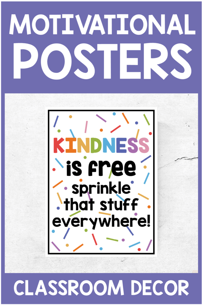 Motivational Posters Classroom Decor Kindness Quote