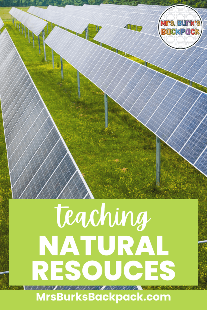 teaching natural resources solar energy panels