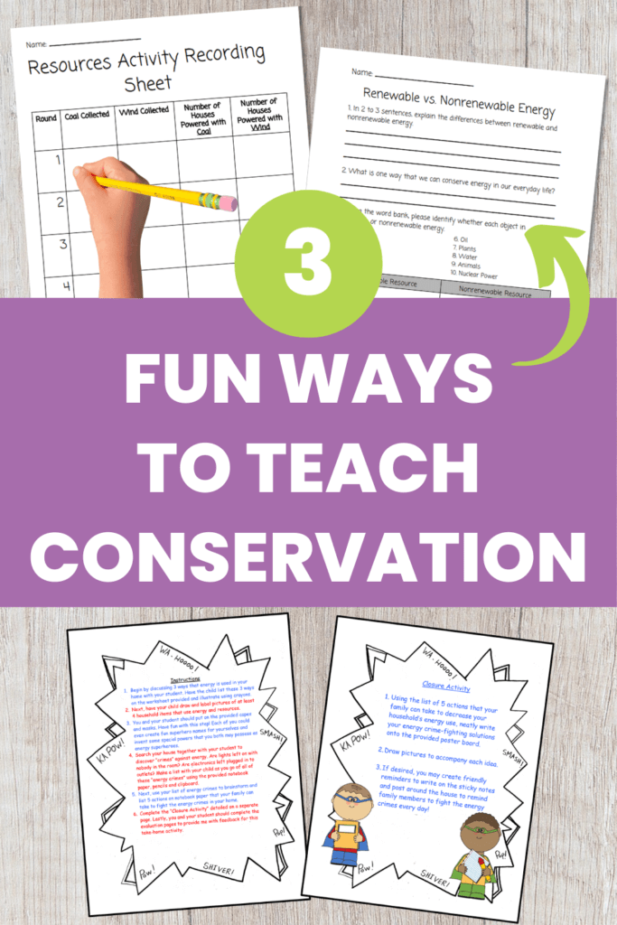 3 fun ways to teach conservation lesson plans activities