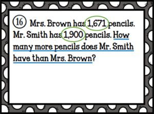 CUBES word problem - underline the question