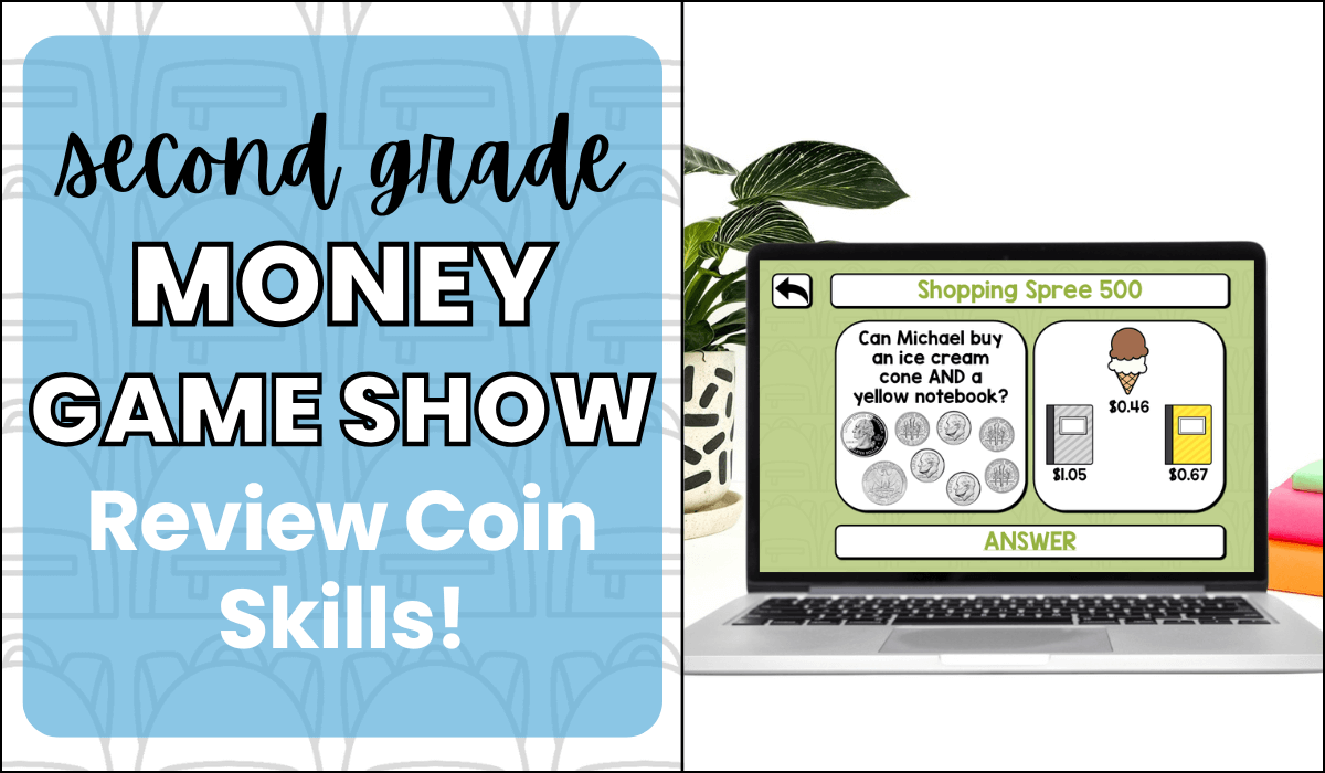 second grade counting money game show review coin skills