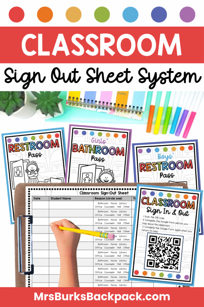 classroom sign out sheets system