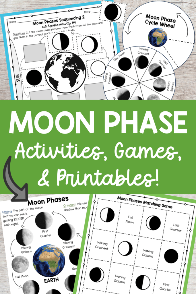moon phase activities games printables