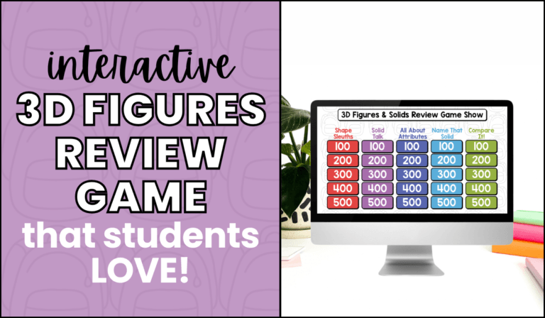 3D figures shapes review game interactive digital