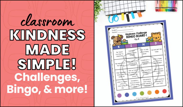 classroom kindness made simple challenges bingo and more