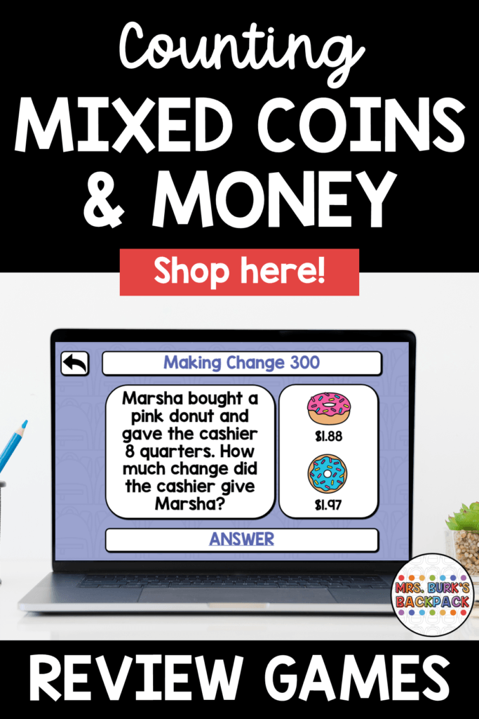 Counting mixed coins and money review games for kids