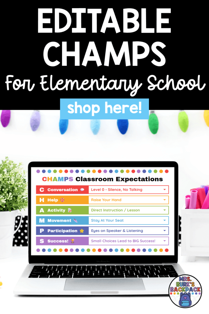 editable champs for elementary school classrooms teachers